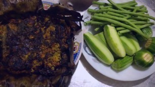 'Primitive Cooking: Lemongrass With Fermented Fish Paste Popular Khmer Food'