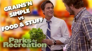 'Grain\'n Simple Vs Food and Stuff - Parks and Recreation | Comedy Bites'