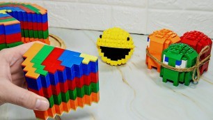 'Awesome Rainbow Cake from LEGO PAC-MAN - Stop Motion Cooking & ASMR Funny Pacman'