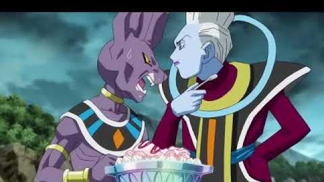 'Whis fights Beerus over strawberry'