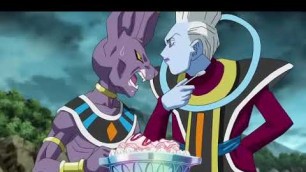 'Whis fights Beerus over strawberry'