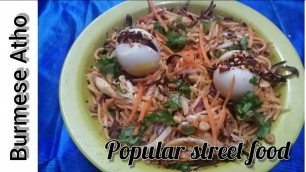 'Burmese Atho recipe in tamil | அத்தோ ரெசிபி | popular street food | Aslin samayal'