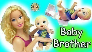 'Barbie Baby Brother- Babysitting Baby Alive Boy Feed, Changing Diaper,'