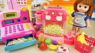 'Baby doll popcorn and food mart play baby Doli house'