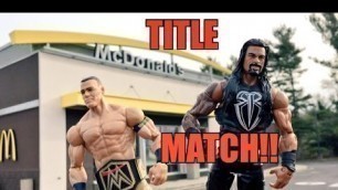 'GTS WRESTLING: McDonalds FOOD FIGHT! WWE Mattel Figure Animation PPV Event!'