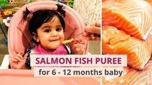 'SALMON FISH PUREE RECIPE ( for 6 - 12 months baby ) - BEST OMEGA 3 FOOD FOR BABY'