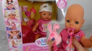 'New Baby Born Lil Girl baby doll Unboxing and feeding'