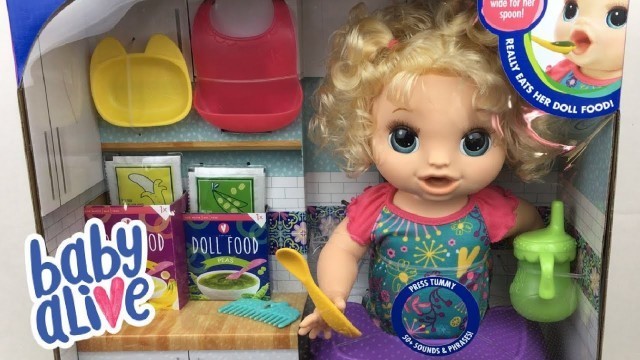 'Unboxing and Details of Baby Alive Happy Hungry Baby Doll'