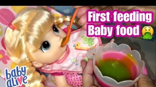 'Baby Alive NEW HAIRSTYLES BABY first feeding Baby Alive food and new hairstyle'