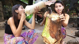 'Primitive Technology: Survival skill cooking Khmer food recipe | Wilderness Technology'