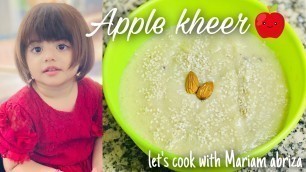 'Apple kheer for 6+months babies and kids| babyfood recipe |baby food ideas | breakfast recipe'