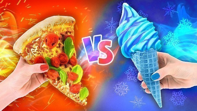 'HOT VS COLD FOOD CHALLENGE || The Best Recipes For Piping Hot and Freezing Foods'