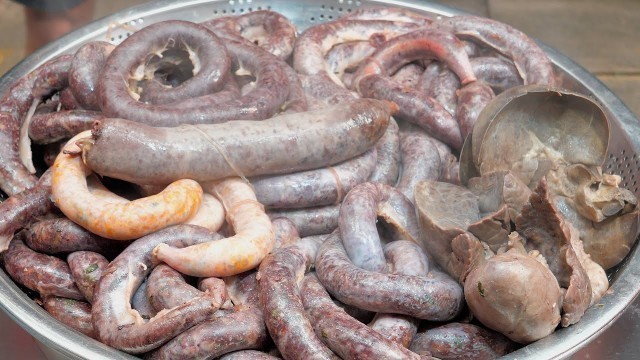 '순대 최강자 광명시장맛집! 소문난 가마솥 순대 ,Process of making Sundae, Pork Intestine, Korean Sausage | Korean food'