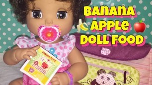 'Baby Alive feeding banana apple doll food requested feeding'