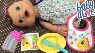 'Feeding Baby Alive Changing Time Baby Olivia Pears Doll Food'