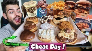 'RAW CHEAT DAY w/ ALL HOME MADE FOODS | DONUTS, RIB BURGERS & MORE |  MANvsFOOD'