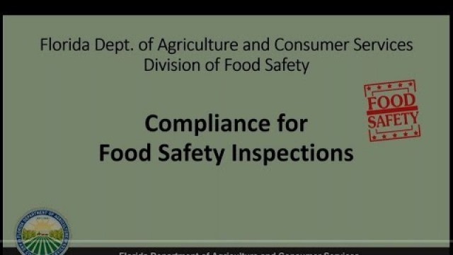 'Compliance for Food Safety Inspections'