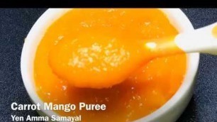 'Carrot Mango Puree | Baby Food | 6+ Months Baby Food'