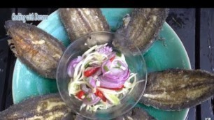 'Yummy Deep Fry Flounders Khmer food Recipe - Cambodia food   Cooking with Davann'