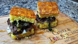 'Cornbread Sliders | Pot Roast Sandwich | Soul Food Sunday | How to make crockpot roast'