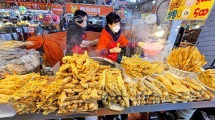 'Homemade fries only $0.5? Korean market tteokbokki, sundae [Korean street food]'