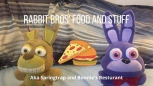 'FnaF Plush - Rabbit Bro\'s Food and Stuff (Springtrap and Bonnie\'s restaurant)'