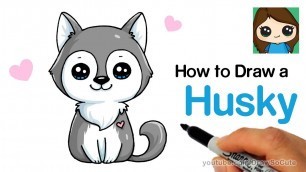 'How to Draw a Husky Puppy Easy'