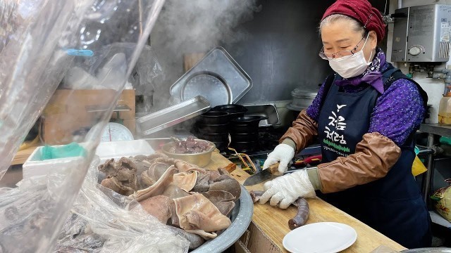 '쫄깃쫄깃 떡이 들어간 순대 l 자양전통시장 l Sundae [Korean street food]'