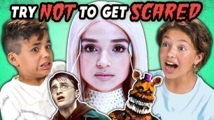 'Kids React To Try Not To Get Scared Challenge (Poppy, Harry Potter, Five Nights At Freddy\'s)'