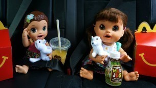 'BABY ALIVE Gets McDonalds And Eats It In The Car!'