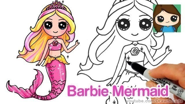 'How to Draw Barbie Mermaid Chibi'