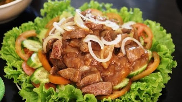 'របៀបឆាសាច់គោឡុកឡាក How To Make Khmer Dice Beef Lok Lak Cambodian Super Food'