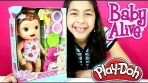 'BABY ALIVE DOLL EATS AND POOPS PLAY DOH!! Baby Alive Doll Review|B2cutecupcakes'