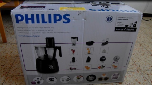 'Распаковка кухонного комбайна Филипс HR7776. Unpacking Food Processor Philips HR7776'