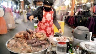 'Unique pork intestine dish, Sundae [Korean street food]'