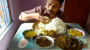 'Eating Extreme Rice Today with 7 Food Dishes - Summer Indian Lunch Menu'