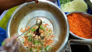 'Burmese Food Handmade Atho at Madurai, India.'