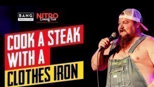 'COMEDIAN CATFISH COOLEY: COOK A STEAK WITH CLOTHES IRON - COMEDY FOOD LAUGH'