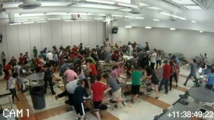 'FOOD FIGHT AT BELMONT HIGH SCHOOL!!!! (Security Camera Footage)'