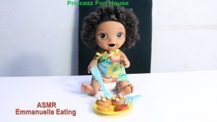 'ASMR EATING BABY ALIVE DOLL (EMMANUELLA)  (EATING SOUNDS) NO TALKING *FOOD EATING VIDEOS*'