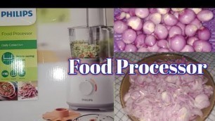 'Food Processor Philips - untuk memotong bawang merah (salah satu fungsi)'