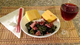 'How To Cook Collard Greens-Cornbread-Soul Food-American Comfort Food'