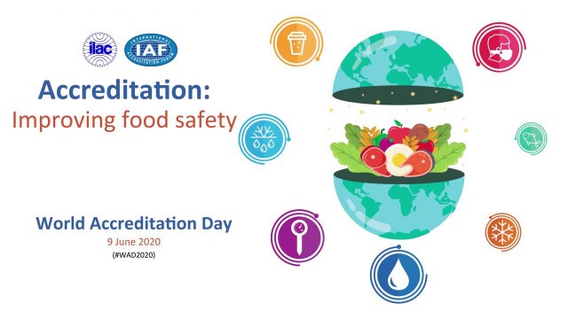 'World Accreditation day 2020. Accreditation: Improving food safety.'