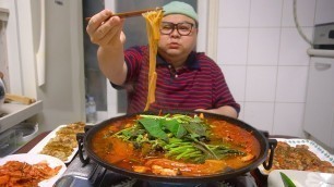 '기가막힌 순대전골│소주참기 힘드네 ㅜㅜ 순대전골 먹방  Sundae jeongol , Butter-grilled shrimp Mukbang Eatingshow'