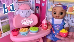 'Baby alive video baby Hannah tries out the new Annabell lunchtime table'