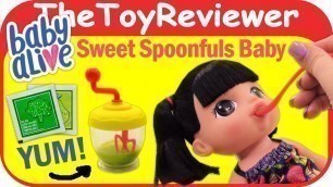 'Baby Alive Sweet Spoonfuls Baby Doll Black Hair Asian Poop Eat Unboxing Toy Review by TheToyReviewer'