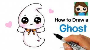 'How to Draw a Cute Ghost Easy | Beanie Boos'