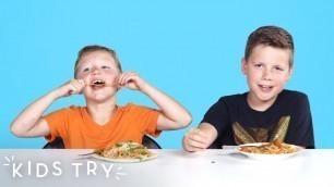 'Kids Try Italian Food from Around the World | Kids Try | HiHo Kids'