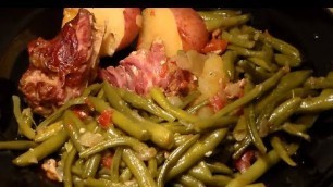 'Soul Food Southern-Style Green Beans, Turkey Necks & Potatoes: String Beans Recipe'