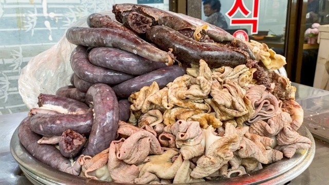 '할머니 순대 맛집 내장 골고루 썰어주는 곳 SUNDAE / Korean street food'